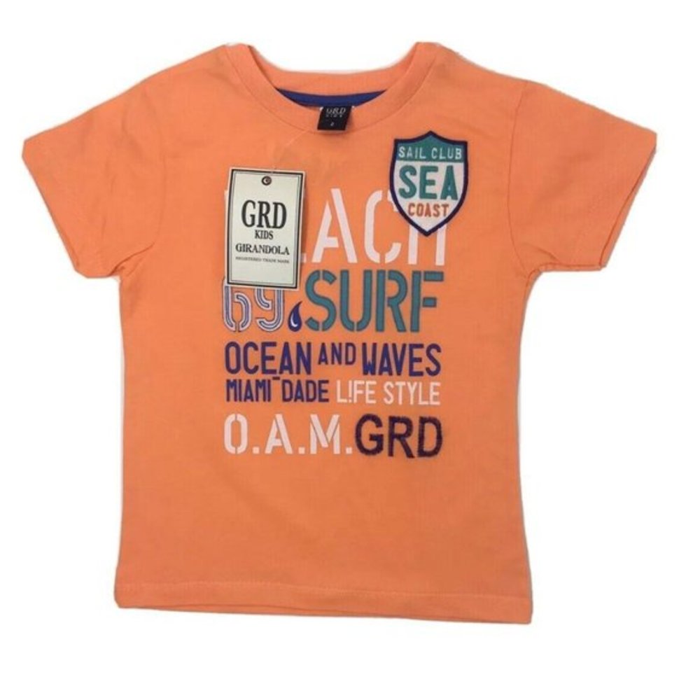 Girandola Boys Orange Short-Sleeve Graphic T-Shirt